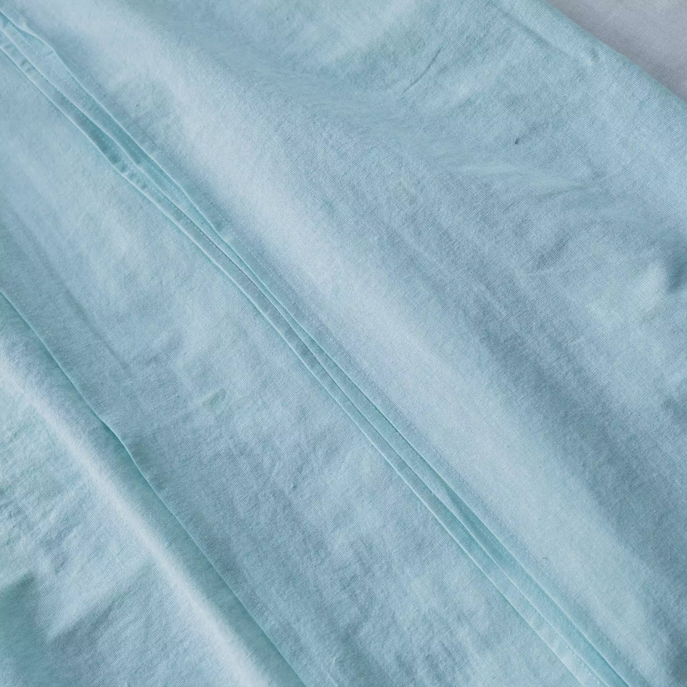 Linen & Cotton Bedding set with Duvet cover 200x200 in Turquoise Melange