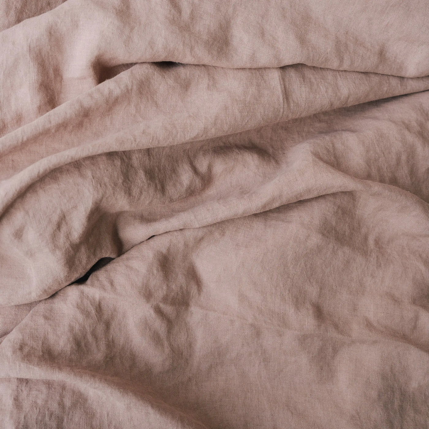 Linen Bedding set with Flat sheet 240x270 in Coral tide