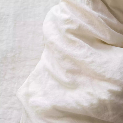 Linen bedding set 150x200 in Vanilla cream
