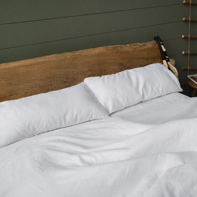 Linen bedding set 155x220 in Optical White