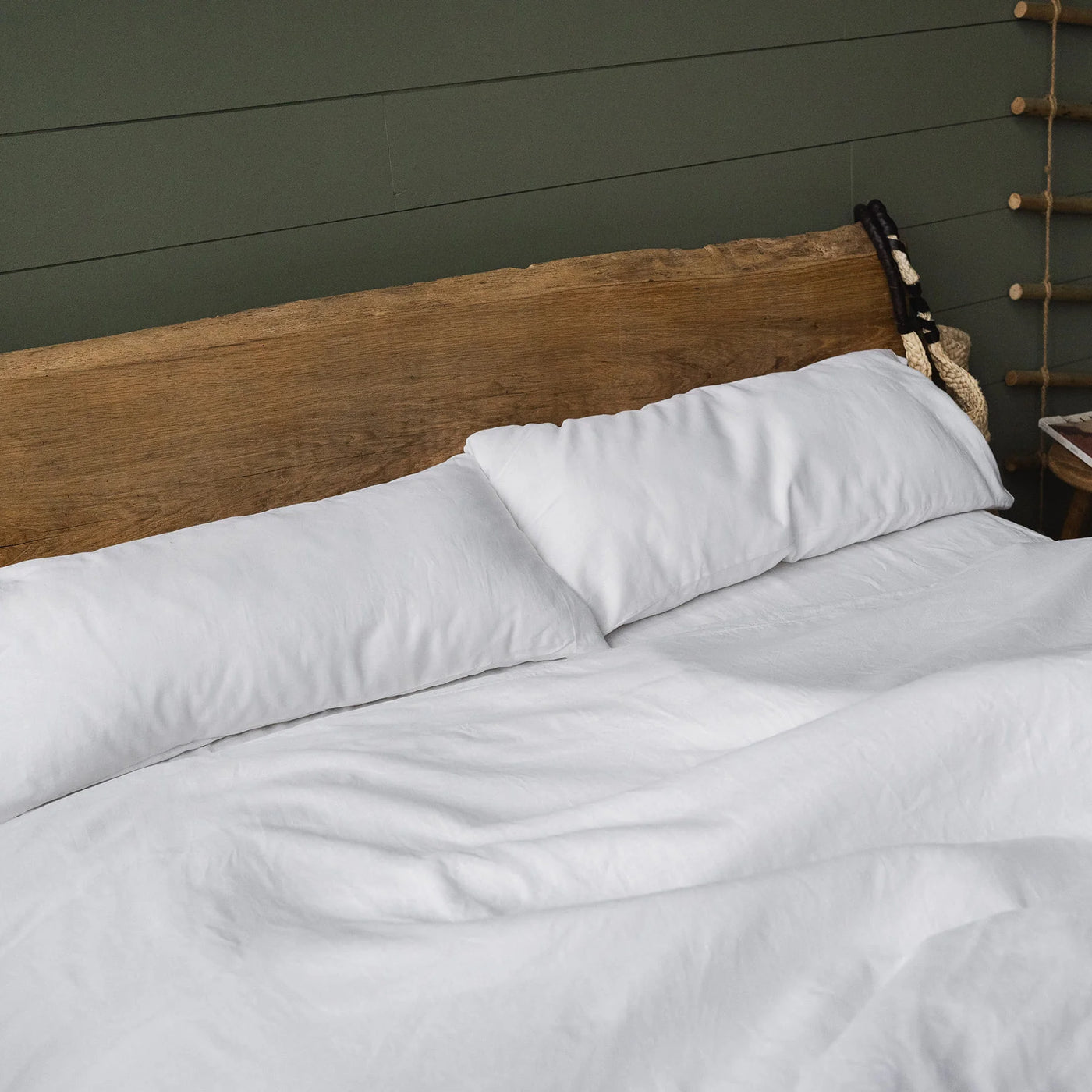 Linen bedding set 150x200 in Optical White
