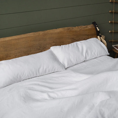 Linen bedding set 150x200 in Optical White