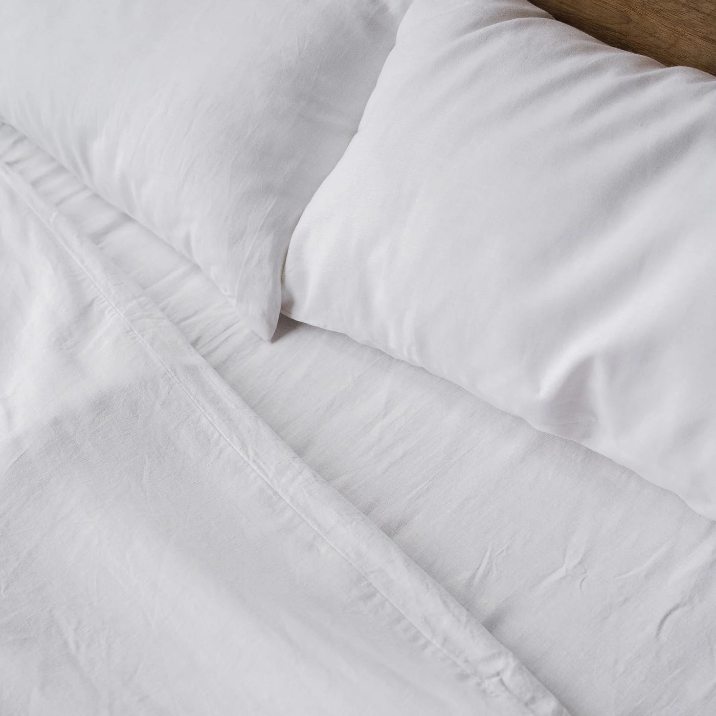 Linen bedding set 150x200 in Optical White