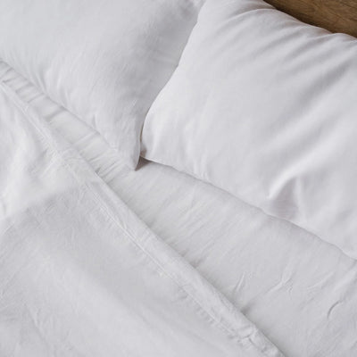 Linen bedding set 150x200 in Optical White