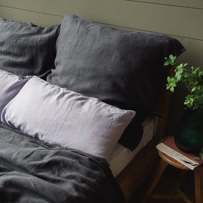 Linen bedding set 155x220 in Graphite