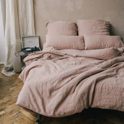 Shop online Classic Linen Bedding Set 200x200 in Coral Tide 2