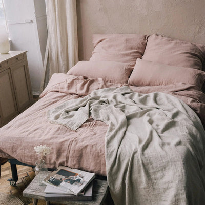 Shop online Classic Linen Bedding Set 200x200 in Coral Tide