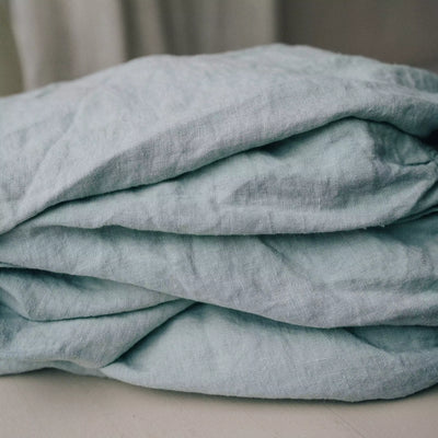 Shop today Premium Linen Duvet Cover in Mint Green 7